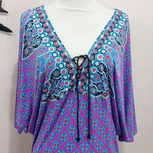 Nanette Lepore Moroccan Medallion Print Swim Cover Up Tunic - S - Picture 7 of 16
